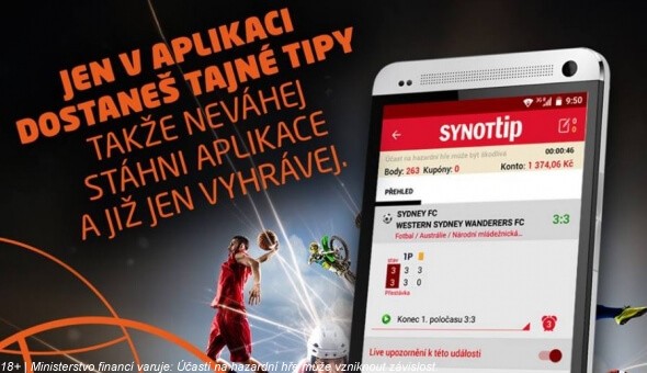 SYNOT TIP sázky: mobilní aplikace