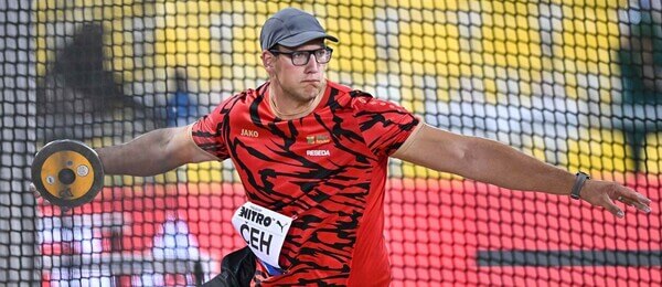 Atletika, Diamantová liga, diskař Kristjan Čeh ze Slovinska při mítinku v Dauhá