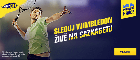 Sazkabet: sleduj Wimbledon a získej 500 Kč zdarma