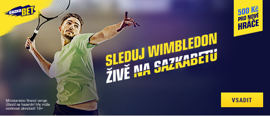 Sazkabet: sleduj Wimbledon a získej 500 Kč zdarma