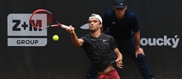 Tenis, ATP, Tomáš Macháč během challengeru v Prostějově