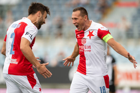 Fotbal, Fortuna Liga, Slavia Praha, David Hovorka, Jan Bořil - Zdroj ČTK, Pancer Václav