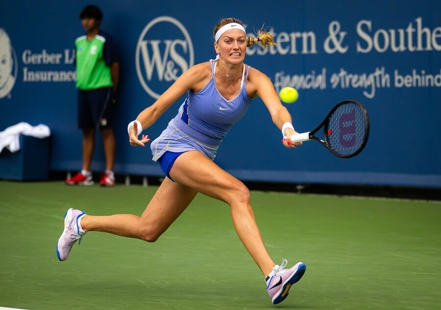 Tenis, WTA, Petra Kvitová na turnaji v Cincinnati, Western and Southern Open, Ohio, USA