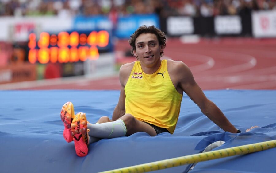 Atletika, tyčkař Armand Duplantis při ZLaté tretře v Ostravě