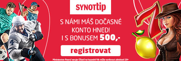 Synot nově rozdává sázkařům bonus 500 Kč - klikněte zde
