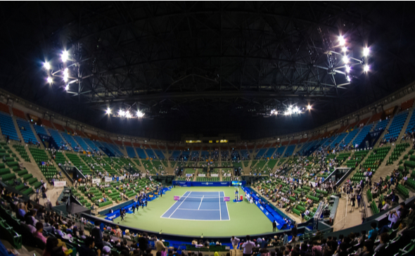 Tenis WTA Tokio, centrální kurt - Zdroj Jimmie48 Photography, Shutterstock.com