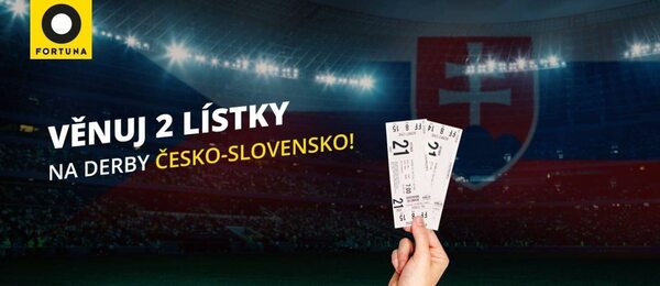 Fortuna: soutěž o lístky na Česko vs. Slovensko