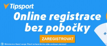 Tipsport - online registrace bez pobočky s bonusem 150 Kč zdarma
