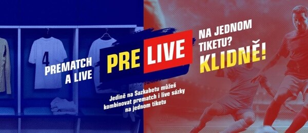 Sazkabet - prematch a live sázky na jednom tiketu