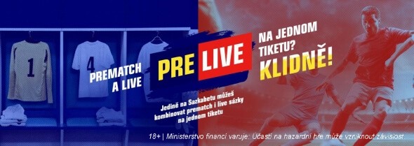 Sazkabet - prematch a live sázky na jednom tiketu