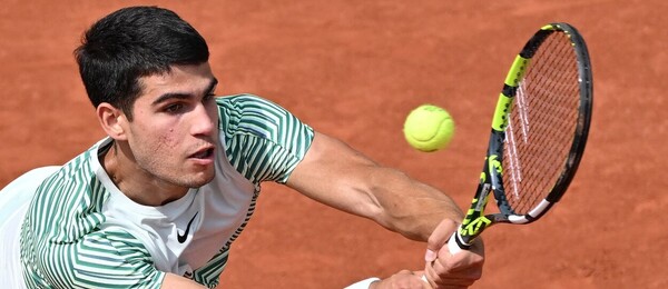 Tenis, ATP, Carlos Alcaraz během na antukovém French Open - Roland Garros, Paříž, Francie