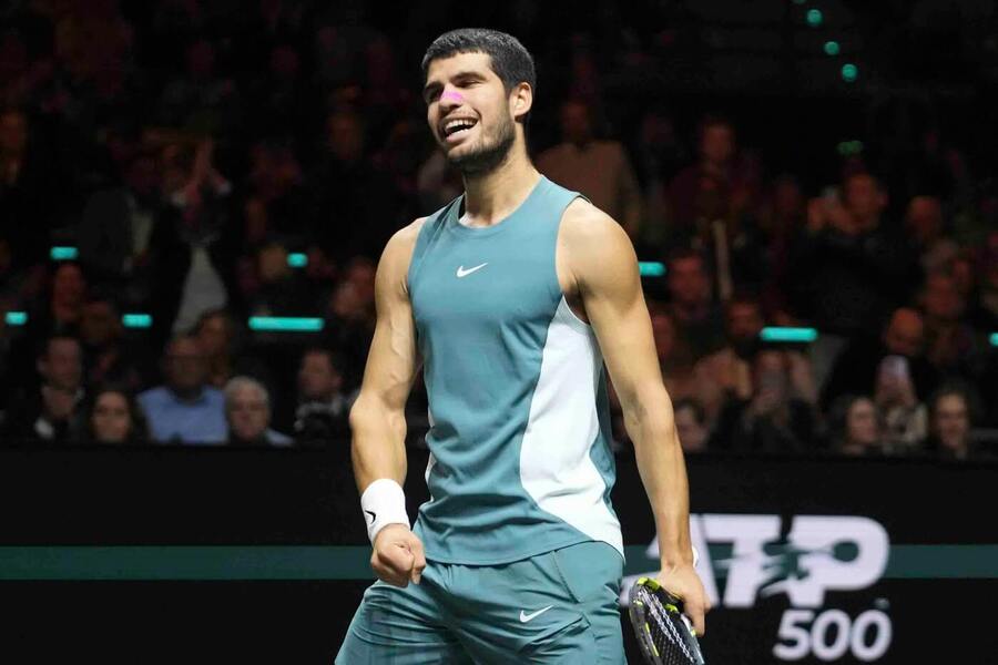 Carlos Alcaraz na turnaji v&nbsp;Rotterdamu 2025