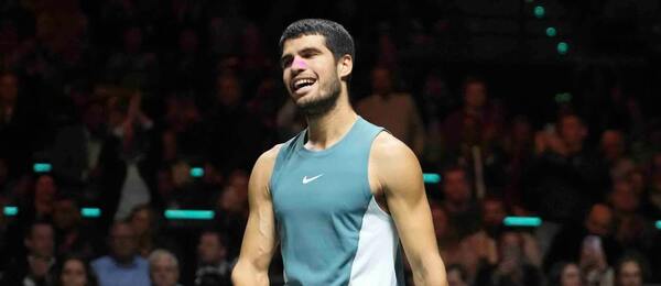 Carlos Alcaraz na turnaji v Rotterdamu 2025