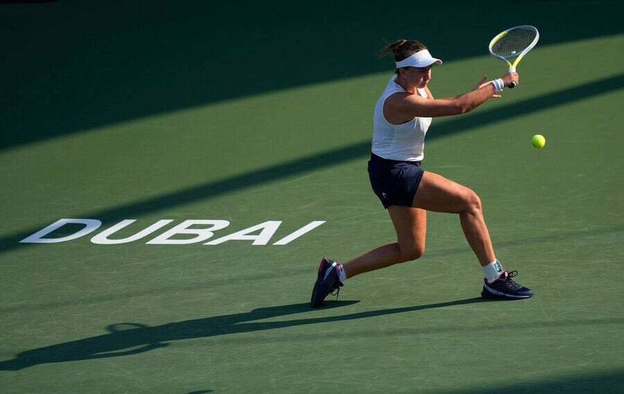 Tenis, WTA, Barbora Krejčíková během turnaje žen v Dubaji