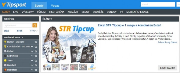 STR Tipcup o milion Netů, diáře a kombinézu Ledecké