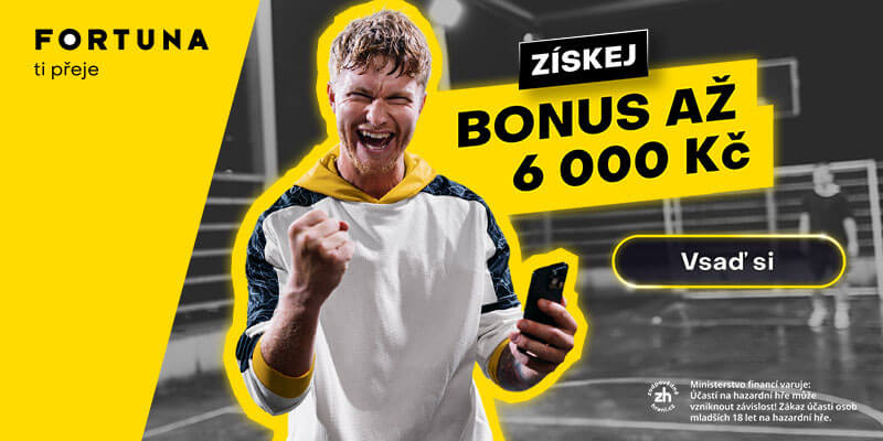 Fortuna CZ sport - získej bonus až 6 000 Kč