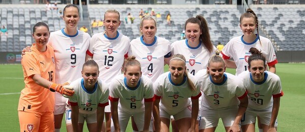 Česká reprezentace před zápasem proti Jamajce