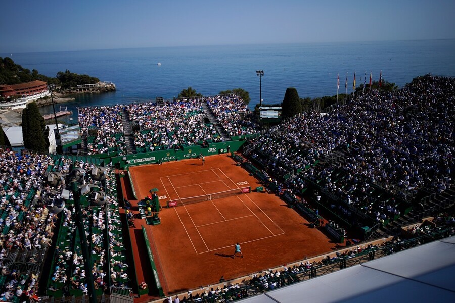 Tenis, ATP, Monte-Carlo Masters, pohled na antukový kurt