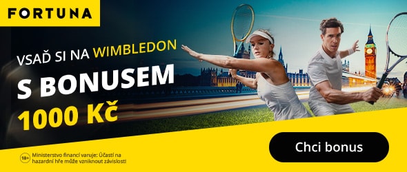 Bonus 1 000 Kč pro nové hráče na Wimbledon