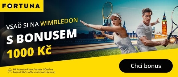 Bonus 1 000 Kč pro nové hráče na Wimbledon