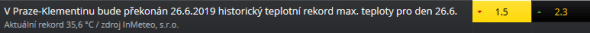 Bude překonán teplotní rekord?