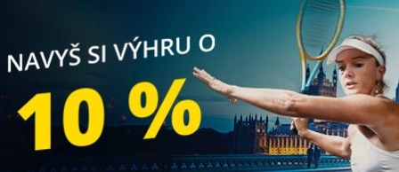 Fortuna: berte o 10 % vyšší výhry při Wimbledonu!