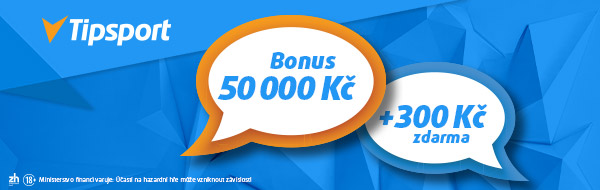 Tipsport - získejte vstupní bonus 300 Kč za založení účtu