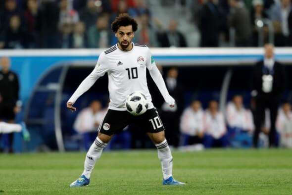 Egyptský fotbalista Mohamed Salah na Africkém poháru národů