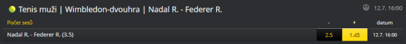 Nadal vs. Federer - semifinále Wimbledonu 2019
