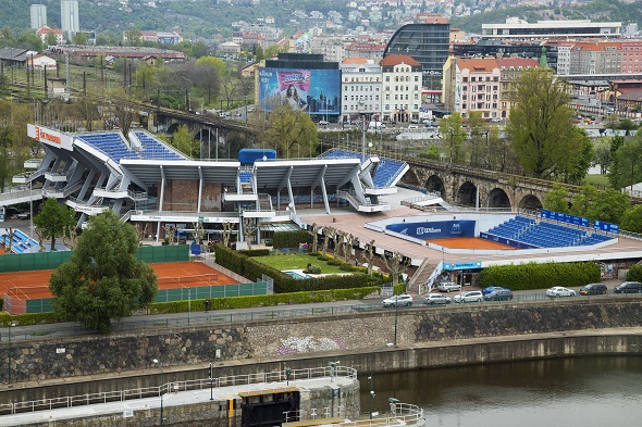 Tenis ITF Praha, kurty na Štvanici - Zdroj Nadezda Murmakova, Shutterstock.com