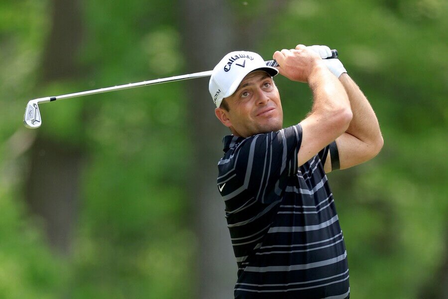 Golf, italský hráč Francesco Molinari během PGA Championship v New Yorku