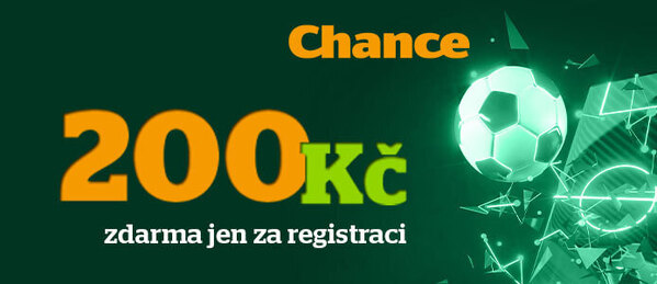 Získejte 200 Kč zdarma k registraci a bonus 2 000 Kč od sázkové kanceláře Chance