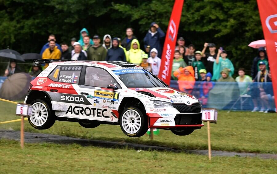 Rally, MČR, Jan Kopecký s Janem Hlouškem během Barum Czech Rallye Zlín, Škoda Fabia Rally2 Evo