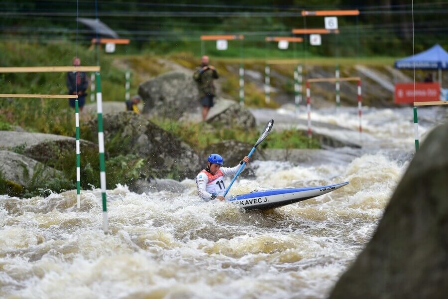 Vodní slalom, Lipno nad Vltavou, Jiří Prskavec v kategorii K1 (kajak)