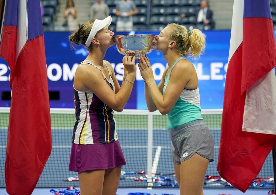 Tenis, grandslam US Open v New Yorku, Barbora Krejčíková a Kateřina Siniaková