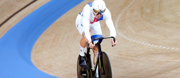 Dráhová cyklistika, Tomáš Bábek při sprintu na olympiádě v Tokiu