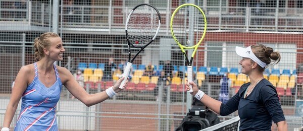Tenis, WTA, Petra Kvitová a Barbora Krejčíková na turnaji v Praze, Stromovka