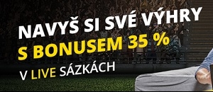 Využijte bonus až 35% vyšších výher na live sázkách u Fortuny