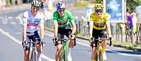 Tadej Pogačar, Wout Van Aert a Jonas Vingegaard na Tour de France - Profimedia