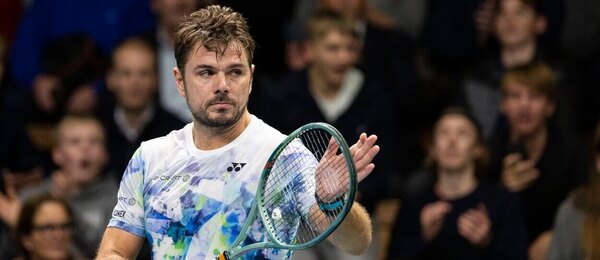 Tenis, ATP, legendární švýcarský hráč Stan Wawrinka při turnaji ve Stockholmu