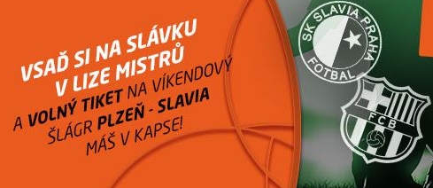 SYNOT TIP: vsaď na Slavii v LM a máš 100 Kč volný tiket na Plzeň vs. Slavia