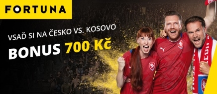Fortuna: Vsaďte si na Česko vs. Kosovo s bonusem 700 Kč!