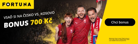 Fortuna: Vsaďte si na Česko vs. Kosovo s bonusem 700 Kč!