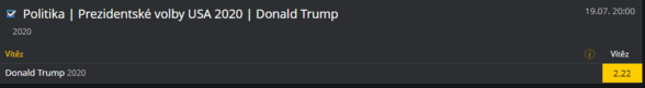 Americké prezidentské volby 2020 - Donald Trump
