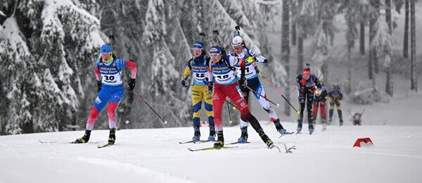 Biatlonistky během Světového poháru v Oberhofu, Německo