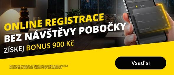 Online registrace z domova u Fortuny s bonusem 900 Kč