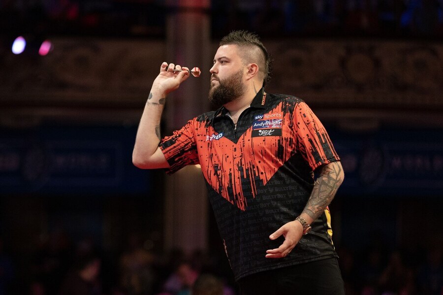 Šipky, PDC, Michael Smith během turnaje World Matchplay Darts, Anglie