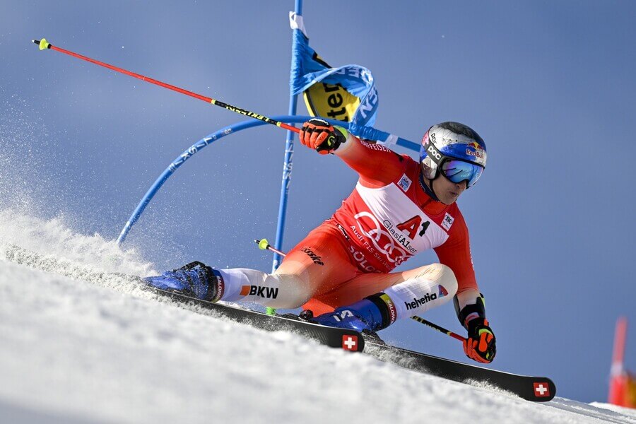 Alpské lyžování, Světový pohár FIS, Marco Odermatt ze Švýcarska při obřím slalomu