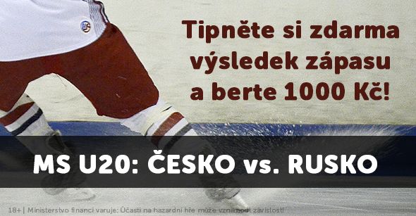 Hokejová tipovačka k MS U20: Česko - Rusko o 1000 Kč