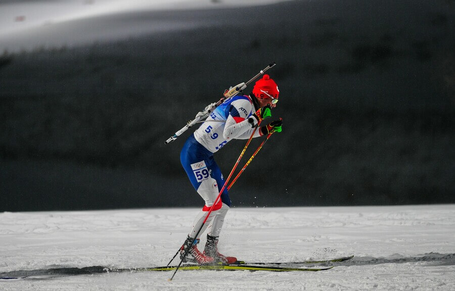 Biatlon, český závodník Adam Václavík